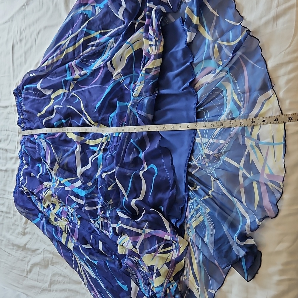 Multicolor Blue Maxi Skirt - Picture 13 of 13